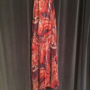 Armani Open Back Halter Cocktail Dress